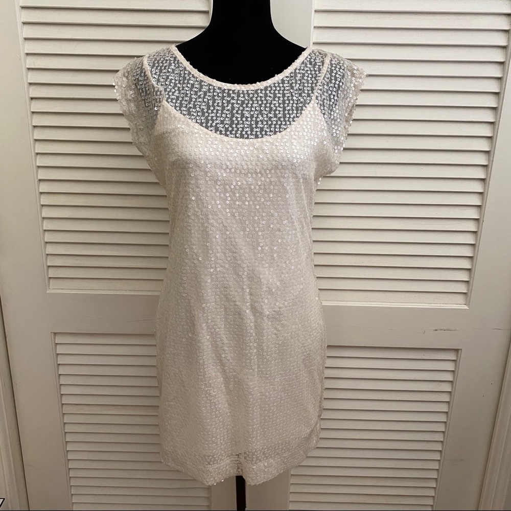 LAUREN CONRAD Sequin Shirt Dress